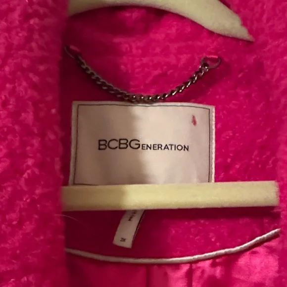 Women's Pink Double-Breasted Coat - Picture 2 of 3